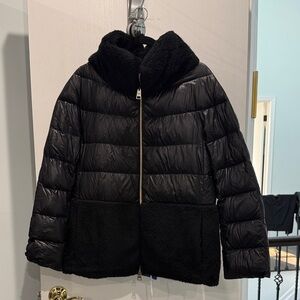 Herno Quilted Faux Fur Black Puffer Jacket